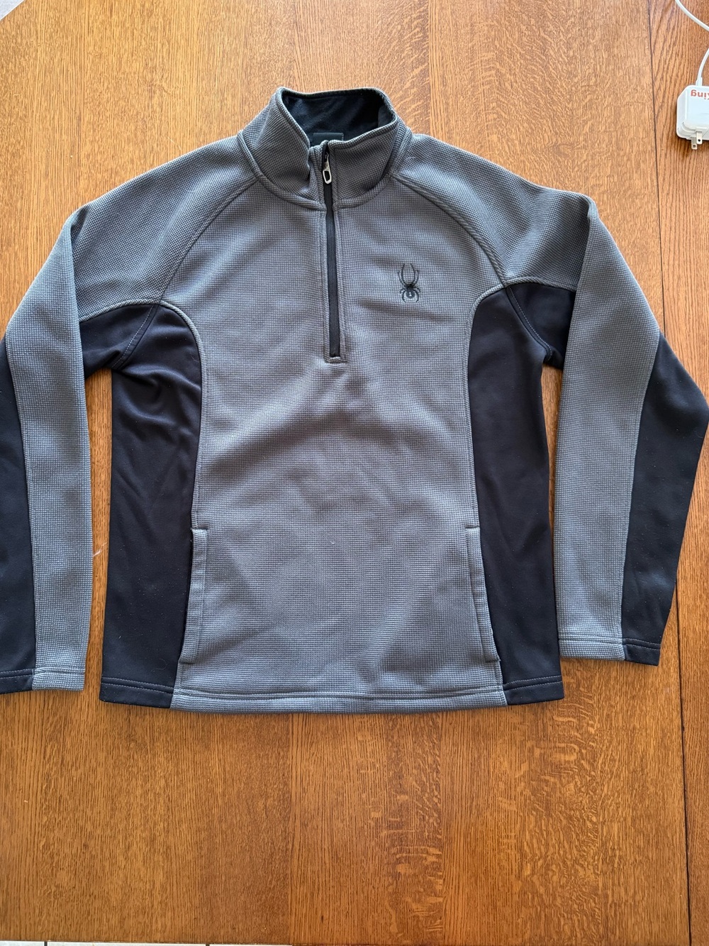 Spyder Men's Gray and Black Half-Zip Performance Fleece
